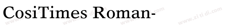 CosiTimes Roman字体转换